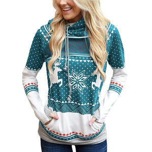 Christmas Print Pocket Sweatshirt