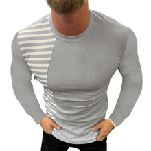 Load image into Gallery viewer, Panelled Striped Slim-fit T-shirt
