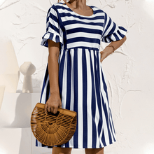 Load image into Gallery viewer, Ruffled Striped Dress
