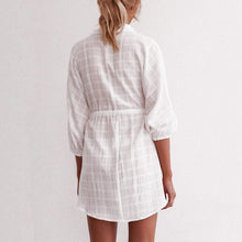 Load image into Gallery viewer, Lapel Single-Breasted Pumped Beach Dress
