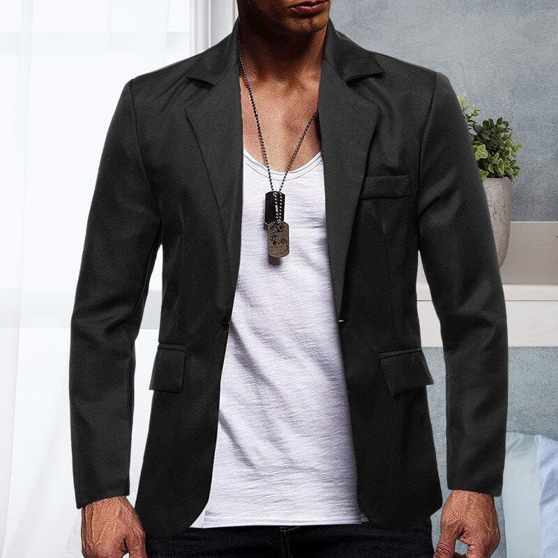 Solid Color Single Breasted One Button Suit
