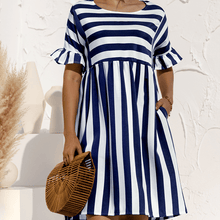 Load image into Gallery viewer, Ruffled Striped Dress
