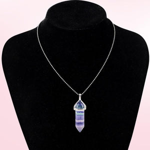 Rainbow Fluorite Pendant Necklace