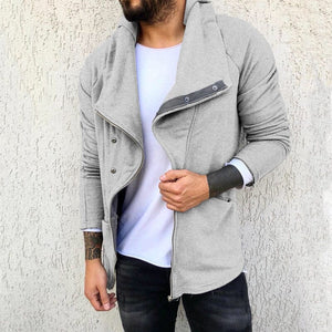 Solid Hooded Long Sleeve Jacket
