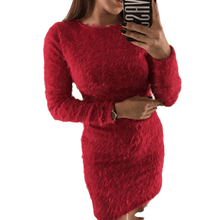 Load image into Gallery viewer, Round Neck Plush Dress
