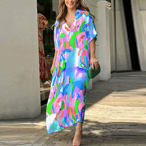Casual dress with painted print