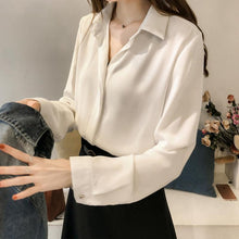 Load image into Gallery viewer, Women Solid Color Chiffon Shirts
