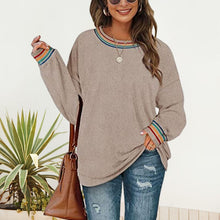 Load image into Gallery viewer, Women&#39;s Solid Color Round Neck Loose Sweatshirt
