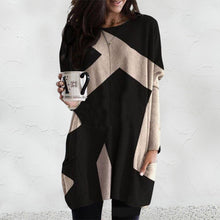 Load image into Gallery viewer, Contrast Geometric Pattern Sweater
