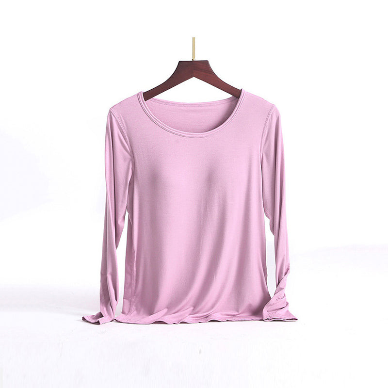 Women's Long Sleeve T-Shirt With Chest Pad