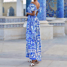 Load image into Gallery viewer, Off Neck Bohemian Dress
