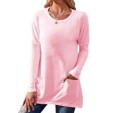 Load image into Gallery viewer, Crew Neck Long Sleeve Pocket T-Shirt

