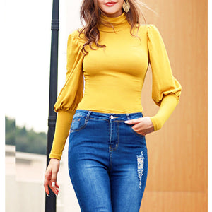 Women's Long Sleeve Slim Fit Turtleneck Basic T-Shirts