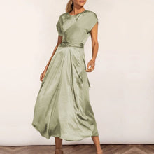 Load image into Gallery viewer, Satin Sleeveless Elegant Light Evening Dress
