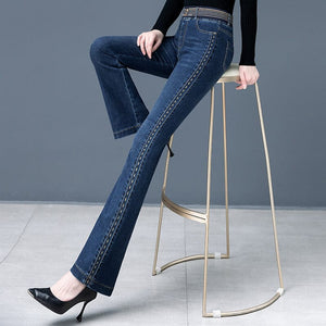 High Waist Stretch Flare Jeans