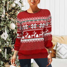 Load image into Gallery viewer, Christmas Print Raglan Sleeve Sweatshirt
