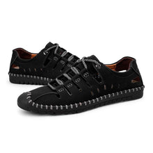 Load image into Gallery viewer, Men&#39;s Stitching Microfiber Leather Hollow Out Casual Sandals
