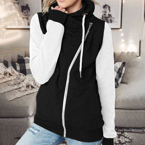 Turtleneck Zipped Fleece Sweatshirt