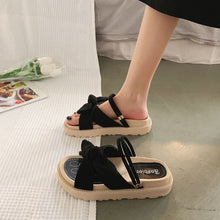 Load image into Gallery viewer, Elegant Bow Sandals with Platform Soles for Women
