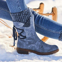 Load image into Gallery viewer, Winter Warm Back Lace Up Boots
