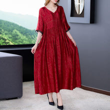 Load image into Gallery viewer, Mid Sleeve Printed Long Dress

