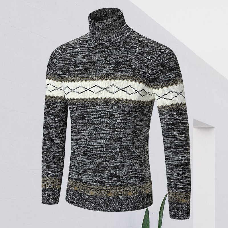 Diamond Pullover Paneled Sweater
