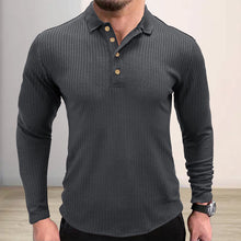 Load image into Gallery viewer, Lapel Striped POLO Shirt
