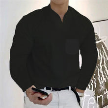 Load image into Gallery viewer, Athletic Long Sleeve V-Neck T-Shirt
