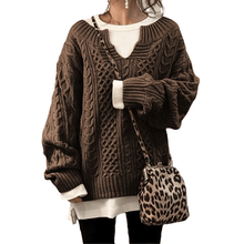 Load image into Gallery viewer, Slouchy Cable Knit Sweater
