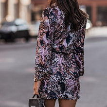 Load image into Gallery viewer, Printed Waist Long Sleeve Dress
