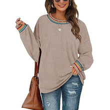 Load image into Gallery viewer, Women&#39;s Solid Color Round Neck Loose Sweatshirt
