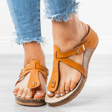 Load image into Gallery viewer, Sandals Pu Wedge Heel Summer Slippers
