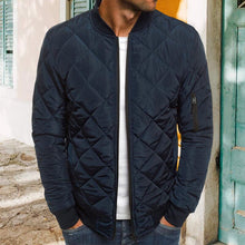 Load image into Gallery viewer, Men&#39;s Bomber Quilted Diamond Padded Jacket
