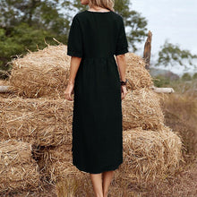 Load image into Gallery viewer, Loose Cotton Linen Dress
