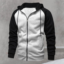 Load image into Gallery viewer, Color Contrast Cardigan Hoodie
