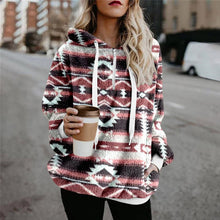 Load image into Gallery viewer, Ethnic Print Plush Sweater
