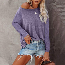 Load image into Gallery viewer, Pocket Slit Long Sleeve T-Shirt
