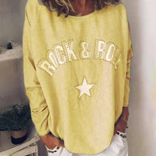 Load image into Gallery viewer, Star Crew Neck Long Sleeve T-Shirt
