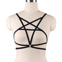 Load image into Gallery viewer, Women Sexy Five-Pointed Star Shape Elastic Cage Bra Cupless Bra Bustier
