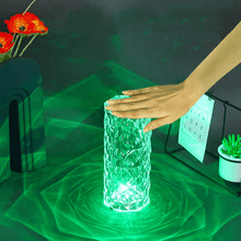 Load image into Gallery viewer, Rose Rays Crystal Diamond Table Lamp
