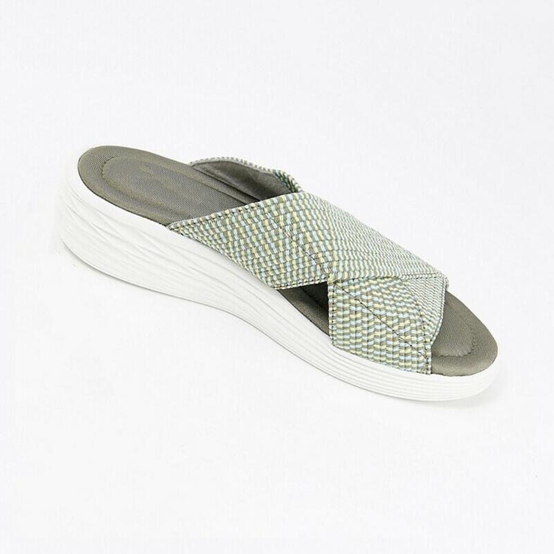 Stretch Cross Orthotic Slide Sandals