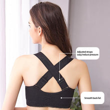 Load image into Gallery viewer, Wireless Front Closure Criss Cross Straps Lace Bras
