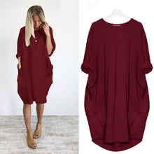 Load image into Gallery viewer, Loose Swing Panel Long Dress
