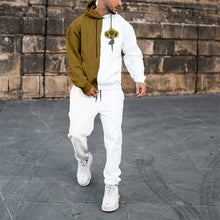 Load image into Gallery viewer, Hooded Panelled Printed Sweatshirt
