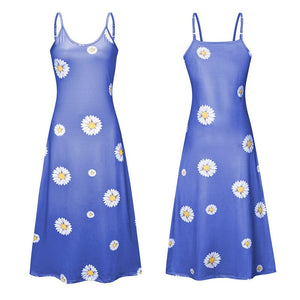 Daisy Print Slip Dress