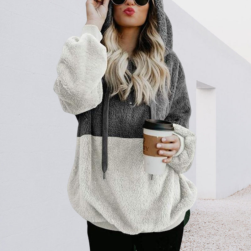 Panelled Hooded Sweater