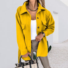 Load image into Gallery viewer, Women Fashion Slit Neck Casual Woolen Coats
