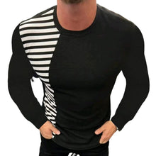 Load image into Gallery viewer, Panelled Striped Slim-fit T-shirt

