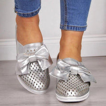 Load image into Gallery viewer, Women Casual Leather Flats BOWKNOT SNEAKERS
