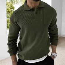 Load image into Gallery viewer, Waffle Lapel Sweater
